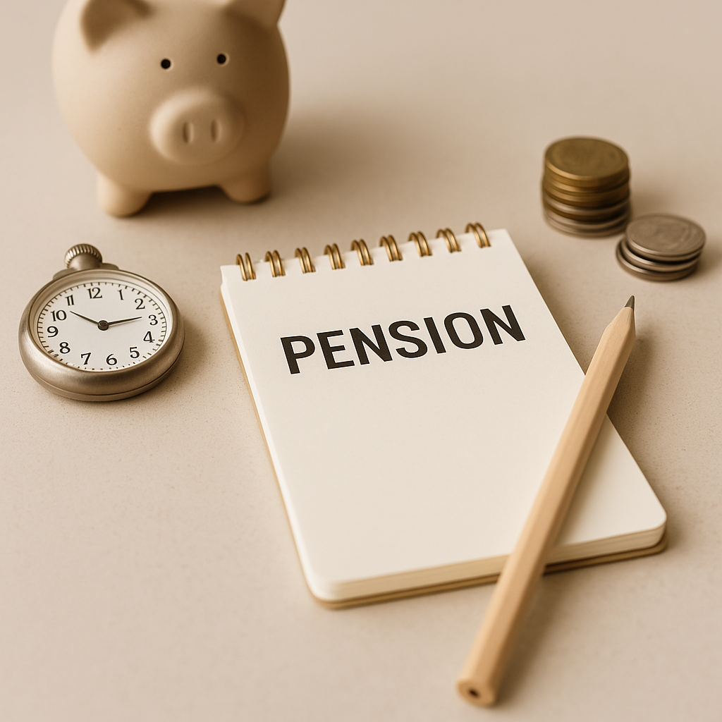 use your pension account wisely - minimalist pension planning workspace