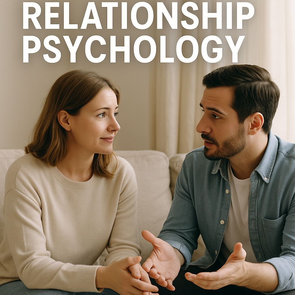 relationship psychology – two people calmly talking with empathy and understanding, representing emotional intelligence and communication balance.