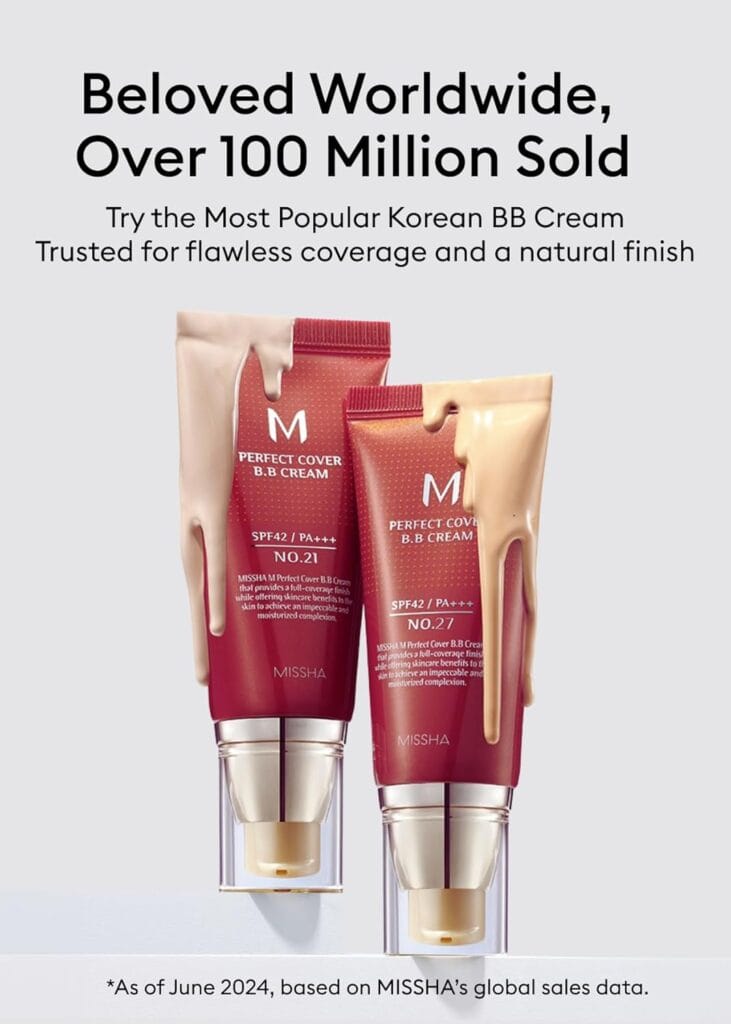 Missha Perfect Cover BB Cream — iconic K-Beauty base product.