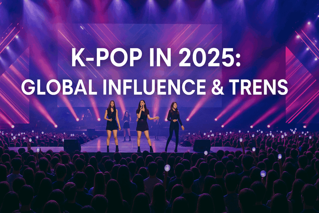 K-Pop in 2025 fashion and music culture — stage performance and fandom energy.