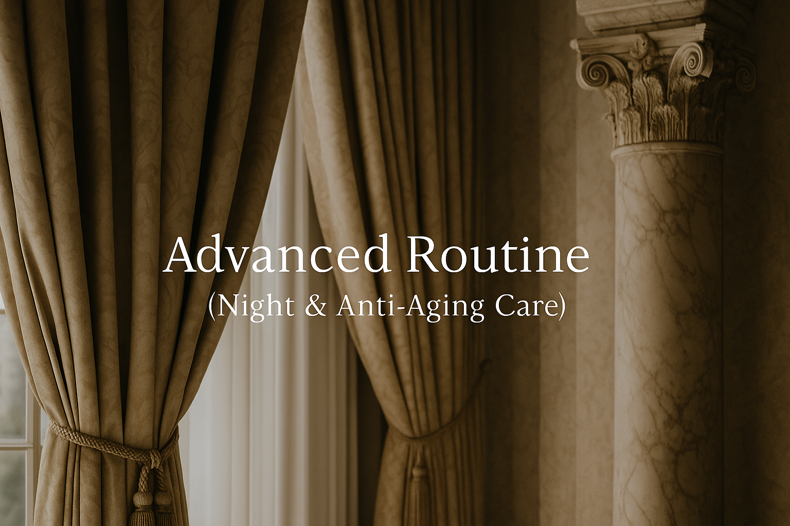 Korean nighttime skincare setup with soft candlelight, retinol and peptide serums, hydration and glow aesthetic